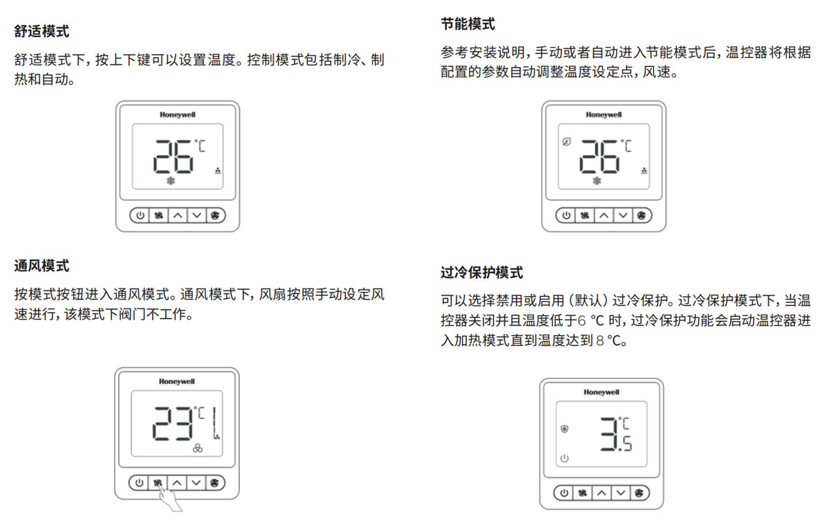 WL8系列温控器运行模式